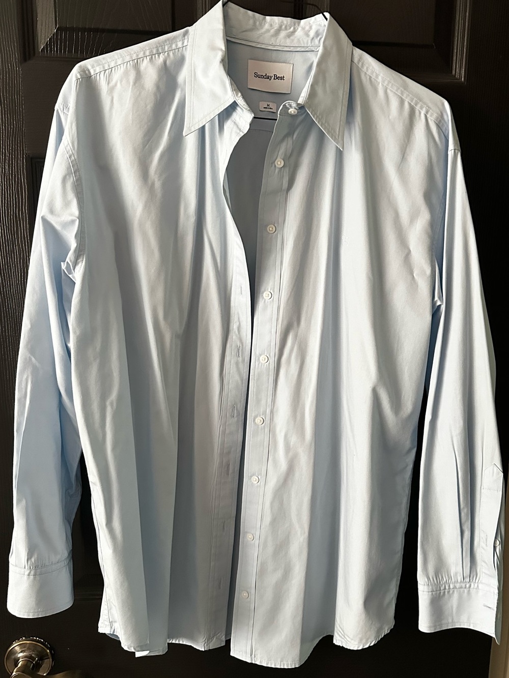 Sunday Best oversized Pale Blue Button-Down Dress Shirt